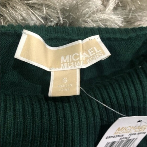 Michael Kors Cold Shoulder Mock Neck Long Sleeve Pullover Sweater Size S - Picture 6 of 7